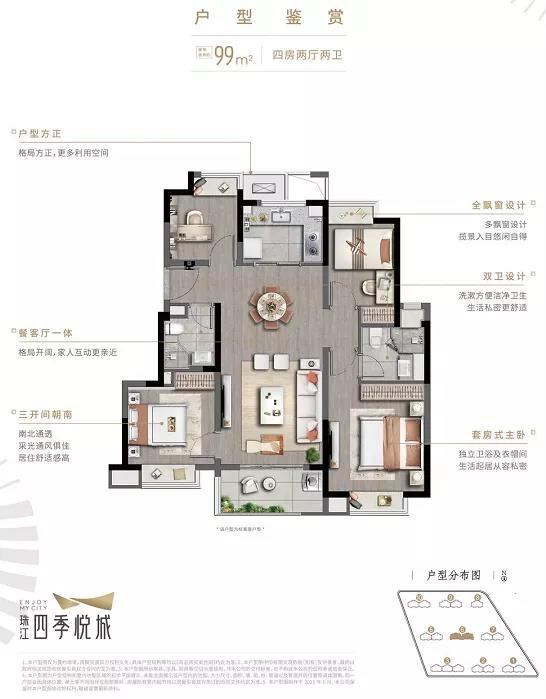 珠江四季悦城4室2厅