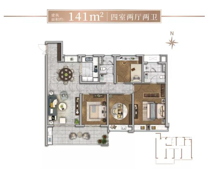 雅居乐汇港城4室2厅