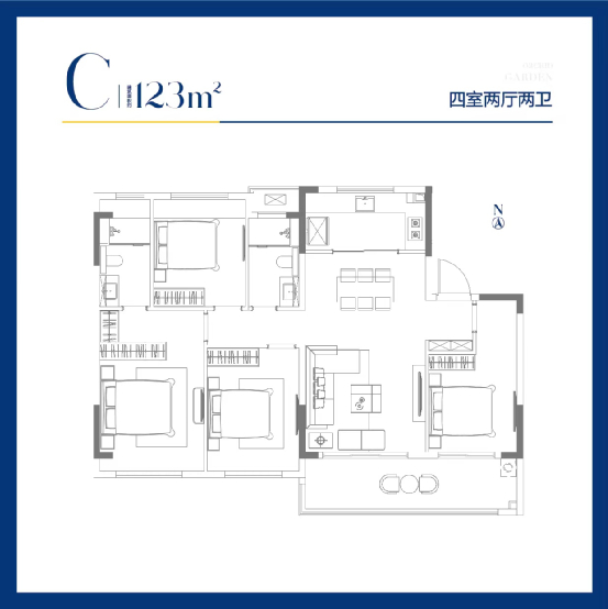 能建城发江悦兰园4室2厅