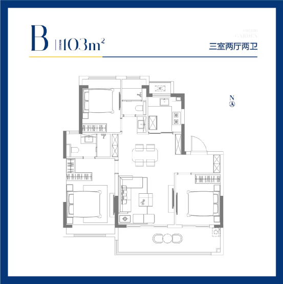 能建城发江悦兰园3室2厅