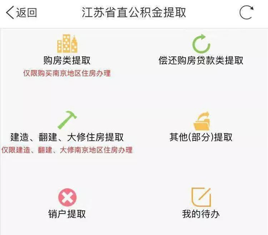 江苏省直公积金在线提取的两种方法